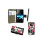 STYLE YOUR MOBILE Sony Xperia E C1505 PU LEATHER CASE MAGNETIC FLIP SKIN COVER POUCH + Screen Protector + Stylus (Textiles)