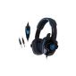 Kingtop® SADES Stereo Headset SA708 PC Gaming Games 3.5mm jack headphones earphone headset + microphone with soft earpads wired - Blue (Electronics)