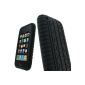 igadgitz Case Cover Pouch Black Silicone Case with Tyre Tread, Apple iPhone 3G & 3GS 8gb 16gb & 32gb gb + shield (Electronics)