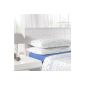 Cotton flannel bed set with lace Blue bed L90 x L190 cm