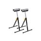 2 x folding dollies dolly roller block workbench Material stand height adjustable 30cm wide - a maximum of 60 kg Load - POWX0700T_Bdl (Misc.)