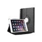 Cover air ipad 2 Bingsale 360 ​​Leather Case for iPad 2 with Air flap / stand positioning support and wakes (Air iPad 2, black)