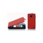 Cadorabo!  PREMIUM - Flip Style Design Case for Samsung Galaxy S2 (GT-i9100 / GT-i9105P Plus) in INFERNO RED (Wireless Phone Accessory)