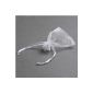 100 pouches / White Organza Bags for Jewelry, Gifts (Kitchen)