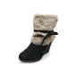 MQ23 Ladies Wedge doup ankle boots in trendy look MQ1170 (Textiles)