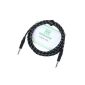 Pronomic Stage INST-3T instrument cable (3m phone cable, textile jacket, Professional Guitar / instrument cable, plug: 6,3mm -> 6,3mm, acid and oil resistant, chuck type strain relief) (Electronics)