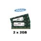 4 GB = 2x 2GB RAM DDR2 Memory for SAMSUNG M60-Pro T7500 Bikilu, SAMSUNG R60-Aura T2130 Daliwa, SAMSUNG R55-Aura T5200 Palmer, SAMSUNG R20-Aura T2350 Declan, SAMSUNG P55-Pro ​​T7500 Bengy, SAMS (Personal Computers)