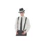 Foxxeo 10129 | 20s Mafia Braces Black Costume Carnival black pants carrier 20s (toys)