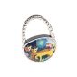 FACILLA® Handbag Hanger Hook Yellow Oval Orange Metal Chat (Jewelry)