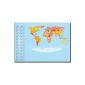 Sigel HO440 paper blotter world map, 30 sheets, with 2-year calendar, 60 x 41 cm (Office supplies & stationery)