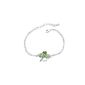 Four Leaf Clover Bracelet Lucky - Crystal - Green - 17 cm