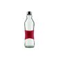 ROSA 1.0L glass bottle / glass bottle for the fridge - Non-slip silicone grip - BPA-free - 100% recyclable (household goods)