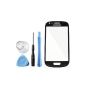 Galaxy S3 mini i8190 black FRONT GLASS GLASS DISPLAY GLASS SCREEN LENS (no LCD included) + power tool will (Personal Computers)