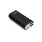 EasyAcc metal 6400mAh External Battery Ultra compact Power Bank Portable Charger for Smartphones - Black (Wireless Phone Accessory)