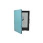 Ultra Thin Leather Case Cover Skin Cover Case Leather Cover With Sleep Mode for eReader eBook KOBO AURA HD - Color Light Blue (Electronics)