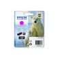 Epson T2613 ink cartridge polar bear, Single Pack, magenta (Electronics)