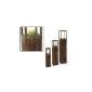 Windlichtset, wooden lantern, brown, Lantern Set of 3 (Misc.)