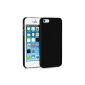 kwmobile® rigid solid and Rubber Case, good grip, Apple iPhone 5 / 5S Black (Wireless Phone Accessory)