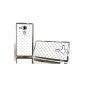 Exclusive-Cad - Sony Xperia SP M35h chrome Rhinestone Bling Hard Case COVER envelope bag white (Electronics)