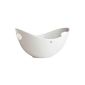 Porcelain bowl with handles large white
