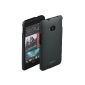 New: ROCK premium hard shell Hard Protective Case Cover Cell Phone Case for HTC ONE smartphone in dark gray matt (Naked Series) (Electronics)