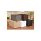 CLP Polyrattan Auflagenbox for cushions & pads, up to 5 colors + 3 size selectable XL = 740 liters, gray
