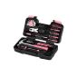 VonHaus kit box set of household hand tools 39-piece pink with hard storage case (Miscellaneous)