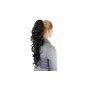 TIG ME UP - hairpiece / Plait / Ponytail voluminous curly very long 60 cm + new carrying system: Mini butterfly clip, plug Combs & Elastic Black WK08-1B (Personal Care)