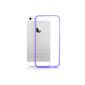 delightable24 Cover Case with Transparent TPU Silicone back panel for Apple iPhone 5 / 5S - Transparent / Purple (Electronics)