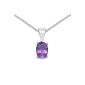 SchmuckMart - Female Necklace - Silver 925/1000 - Amethyst Pendant with chain (Jewelry)
