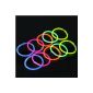 Lot 100 Fluorescent Light Sticks Bracelets Assorted Colours (Kitchen)