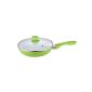 Bergner frying pan Induction frying pan 20cm diameter green with glass lid (household goods)