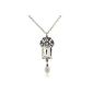 Art Nouveau necklace with SWAROVSKI ELEMENTS - Silver Crystal - in case - Made in Germany (jewelry)
