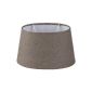 6 colors lampshade fabric textile linen shabby chic country house lampshade NEW (Taupe, Oval)