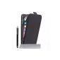 6 More Caseflex IPhone Case Black Real Genuine Leather Flip Case With Stylus (Accessory)