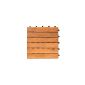 Vanage acacia wood tiles set 12-tile Set Design: Classic, Brown, 30 x 30 x 2.4 cm (garden products)