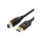 AmazonBasics USB 3.0 A to B Cable 1.8m (Personal Computers)