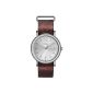 Timex - T2P341D7 - Urban Weekender - Ladies Watch - Quartz Analog - Gray Dial - Leather Strap Red (Watch)