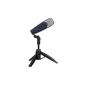 Auna Precision condenser microphone USB microphone (incl. Table-tripod, cardioid polar pattern, Rubber finish) navy blue