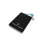 Power Theory® 2500mAh Mini Power Bank in credit card format External battery charger very compact Mobile Portable Power Bank with integrated micro USB cable for Samsung, LG, HTC, Gopro and 2x Apple Lightning Adapter for iPhone 5 6 iPad Mini (Black) (Wireless Phone Accessory)
