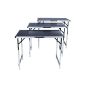 Folding tables for wallpapering - Set of 3 worktables - 100 x 60 cm - adjustable in height - dark blue
