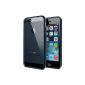 Spigen Case for Apple iPhone 5s shell ULTRA HYBRID [Air Cushion edge protection technology - Extremely Drop Protection Cover] - Case for Apple iPhone 5s / iPhone 5 - Cover Transparent Back & Frame in black-blue [Metal Slate - SGP10711] (optional)