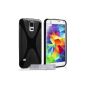 YouSave Accessories X-Line Silicone Gel Case for Samsung Galaxy S5 Black (Wireless Phone Accessory)