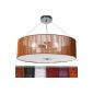 Ceiling Suspension fabric - opal glass - Coffee - Ø50 cm - 4 sockets - OTHER COLORS