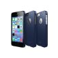 iPhone 5S Hull - Hull Ringke SLIM Case Protective Case [HD Gratis Film-Good Grip] [Logo Cut Out SF NAVY] Free Premium HD Clear Screen Protector + 1 Premium Hard Shell Case Cover Protector Case for Apple iPhone 5 / 5S - ECO Package (Electronics)