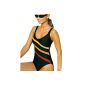 La Isla Women's Striped Printed Slimming Slim One Piece Swimwear Swimwear (Clothing)