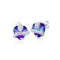 Elli ladies earrings 925 sterling silver heart with Swarovski crystals 0301840913 (Jewelry)