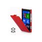 Goodstyle UltraSlim Case Leather Case for Nokia Lumia 820, Red (Wireless Phone Accessory)