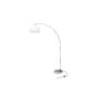 Brilliant Vessa arc floor lamp, 1x E27 max.  60W, chrome / white 92940/75 (household goods)