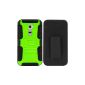 kwmobile Hybrid Case for LG G2 in Green Black.  TPU inside Case, Hard Case framing!  Ideal for outdoor use and modern.  (Electronics)